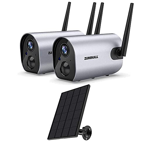 Zumimall Wireless Outdoor Security WiFi Camera, Solar Powered