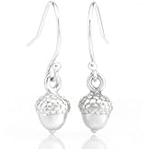 Sterling Silver Tiny 3D Acorn Earrings