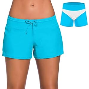 ChinFun Women’s Board Shorts Swimswear Bottoms Tankini Swim Bathing Briefs Swimsuit Boardshorts Beach Trunks with Liner