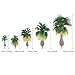 NUOLUX 15pcs Model Train Palm Trees 5 Size Tropical Forest Landscape Scale N Z 1:100-1:300