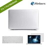 Rinbers SILVER Rubberized Matte Hard Shell Sleeve Case Cover for Apple MacBook Pro 13