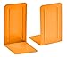 Acrimet Premium Metal Bookends (Heavy Duty) (Orange Color) (1 Pair)