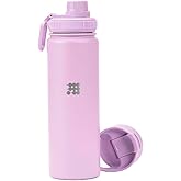 Cubitt Insulated Sports Hydro Water Bottle 24 oz, 2 Lids (Coffee Lid and Wide Mouth Twist Sports Lid), Stainless Steel, Double Walled. Cold for up to 24 hours, Hot for up to 12 hours Purple