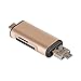 GIKERSY Memory Card Reader,Micro SD Card Reader and USB Type C Card Reader USB OTG to USB 2.0 Adapter with standard USB Type C Male Connector for PCs and Notebooks and Tablets with OTG Function(Gold)