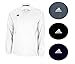 adidas Mens Climalite Long Sleeve Sideline Polo (XX-Large, Black White, Regular)