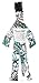 Dammit Doll - Classic Dammit Doll - the Turq - Turquoise Floral , Black Hair- Stress Relief, Gag