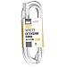 Iron Forge Cable Weatherproof 10 Ft Outdoor Extension Cord - 16/3 SJTW Heavy Duty White Extension Cord 3 Prong - 13 Amp Exterior Power Cable