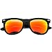Matte Reflective Revo Color Lens Large Horn Rimmed Style Sunglasses