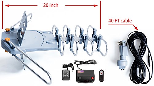 pingbingding-HDTV-Antenna-Amplified-Digital-Outdoor-Antenna-150-Miles-Range-360-Degree-Rotation-Wireless-Remote-Snap-On-Installation-Support-2-TVs