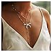 Kercisbeauty Boho Multi layer Y Chain Necklace Silver Circle Choker with Moon Pendant Necklace for Women Teen Girls Party Accessory Gift Girlfriend