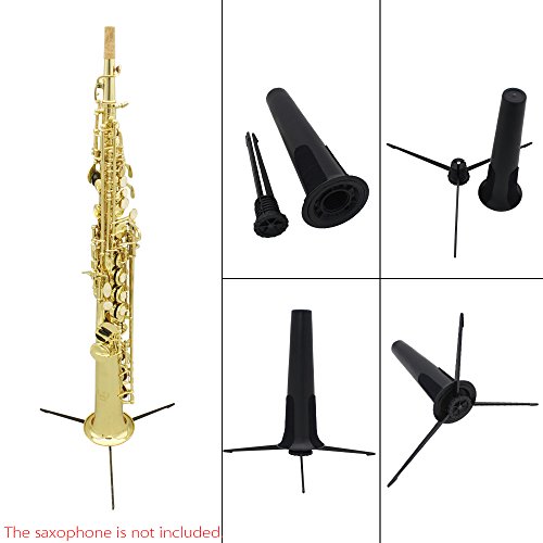 Andoer Portable Soprano Saxophone Sax Stand Folding Tripod Black