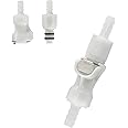 BBTUS 1/4" 3/8" 5/16" Plastic Hose Barb In-Line Quick Connector, Quick Release Vacuum Disconnect Coupling, Shut-Off Valved Insert Tube Quick Connect Fittings (1 Male+ 1 Female)(1/4")