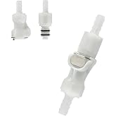 BBTUS 1/4" Male Female Plastic Quick Connector Shut-Off Hose Barb Fittings | 1 Female+1 Male Coupler, Valved Insert Quick Disconnect, Tube inline Coupling, Quick Release adaptor,1/4" 3/8" 5/16" optional