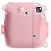 Katia Transparent Groovy Camera Case Compatible for Fufifilm Mini 8 and 9 with Rainbow Shoulder Strap - Pink