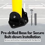 Berry 65CM Parking Barrier Bollard 2 Keys Yellow ABS GI Reflective Post (2 Pcs) view 8