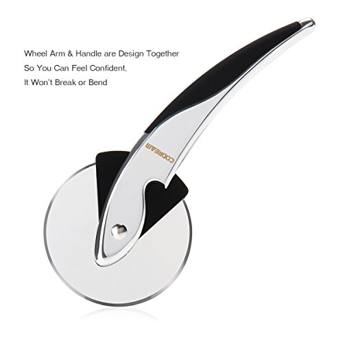 Scheam Pizza Wheel Cutter Case, Cover Anti-Shock Cover Bumper Back Cover, Silver