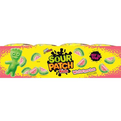 SOUR PATCH KIDS WATERMELON SOFT & CHEWY GUMMY CANDY, BULK CANDY, 24 – 2 OZ BAGS