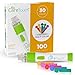 Care Touch Adjustable Lancing Device with 100 Multi Colored Twist Top Lancets | 100 30-Gauge Lancets and Lancing Device | 10 Depths