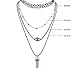 Zhenhui Multi Layers Tattoo Choker Necklace 3pcs Set Vintage Stretch Quarz Necklace Elastic Henna Gothic Punk Elastic Women Jewelry Set (Pink)