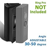 HOMONO WFEXD (30 to 50 Degree) Ring Video Pro (Released in 2016), Angle Adjustment Adapter/Mounting Plate/Bracket/Wedge Kit (Doorbell NOT Included), Version-Black