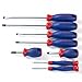 WORKPRO 8-piece Screwdrivers Set Standard and Precision, Cr-V Blades with Bi-material Handles