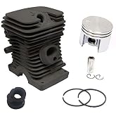 RA Cylinder &amp; Piston + Manifold Kit for Stihl 018 MS180 MS180C (38mm) - Replaces 1130 020 1208