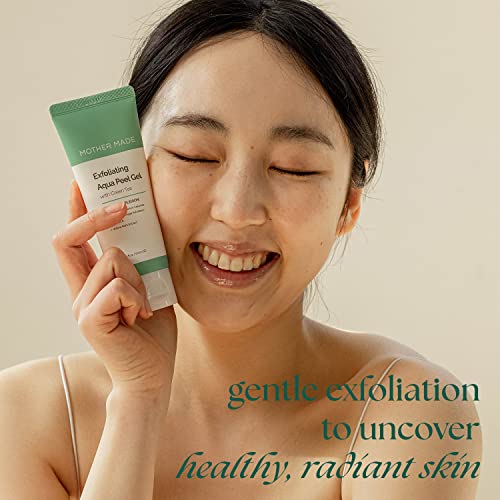 MOTHER MADE Exfoliating Vegan Facial Peel Gel with Green Tea, Vitamin E