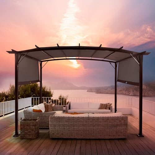 Outvita 9x12 Arched Aluminum Pergola Review: Retractable Canopy for Patio Shade image 27