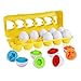 Anleolife Color Shape Matching Egg Set, Preschool Montessori Toys for Toddler Games, Educational Color Recognition Skills Learning