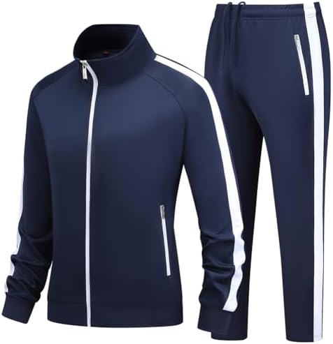 UNITEMENT スポーツウェアセット ネイビー YSENTO Men's Tracksuits Outfits 2 Pieces Jogger Sets Jogging Track