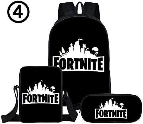cossun 3pcs Battle Graphic School Backpack Durable Lightweight Large Space Daypacks Student Adult children (style 04)