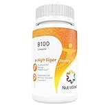 NutraBlast B100 Complex Vitamins with Biotin, Folic Acid, Niacin, and Inositol - Supports Healthy Skin, Nervous System, Energy Production and Aids in Digestion - Made in USA (50 Coated Tablets)