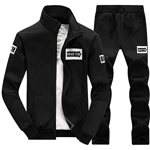 image for GOVOW Tracksuit Men Winter Autumn Winter Thicken Sweatshirt Top Pants 
