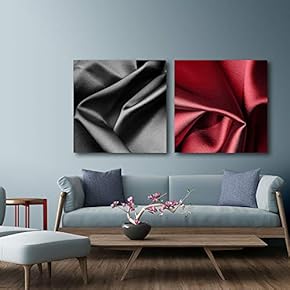 2 Piece Canvas Wall Art for Living Room Bedroom Home Artwork Silk Paintings Ready to Hang - 12"x12" x 2 Panels
