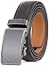 Marino Men's Genuine Leather Ratchet Dress Belt With Automatic Buckle, Enclosed in an Elegant Gift Box - Black - Style 143 - Adjustable from 28
