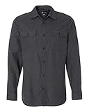 Burnside Mens Long Sleeve Solid Flannel Button Down Shirt B8200