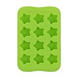 Haotfire Silicone Chocolate Candy Molds, Non-Stick Baking Molds Ice Cube Trays For Making Cake Muffin Cupcake Gumdrop Jelly - Heart & Star