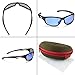 Siren Mens Polarized Unbreakable Sunglasses - Mirror Blue Lens on Matte Black Frame