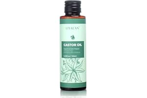 LIYALAN Natural Pure Castor oil 3.38 fl.oz Cold Pressed Unrefined for Hair repair,Face,Body Massage Carrier Oil Skin Care, Damaged Hair,Nourish Hair & Scalp Smooth Skin