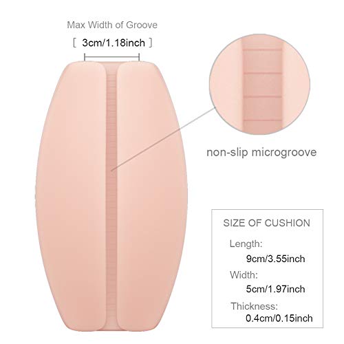 Silicone Bra Strap Cushions Soft Holder Non-slip Shoulder Protectors Pads 2 Pairs (Nude) - Thumbnail 3