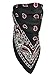 Adjustable Close Black, Red, White Paisley Bandanna Mask Face Cover Reversible Dust, Bug Mask, Sun and Exhaust Protection, Motorcycle ATV Rider For Men Women Children