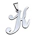 FUNRUN Womens Mens Stainless Steel Initial Letter Pendant Necklace,Letter K
