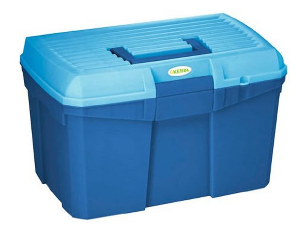 Kerbl Siena 321757 Horse-Grooming Box with Removable Insert Marine and Light Blue