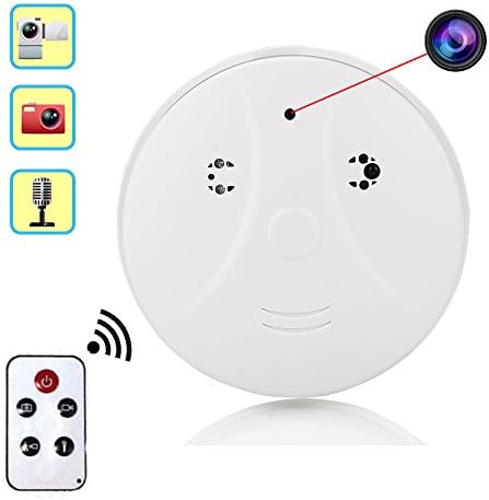 Cainda Hidden Security Detector Camera with Motion Detection and Loop Recording, Secret Spy Camera Indoor with Wireless Remote Control, Best Surveillance for Home and Office Safety