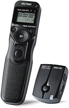 VILTROX JY-710 2.4GHZ FSK Wireless Remote Shutter Controller Set Time Lapse Intervalometer Timer with C1 Cable for Canon 300D 400D 500D