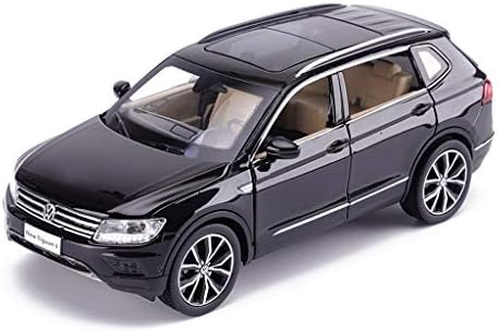 YSDHE Simulation 1:32 Ti-guan L Alloy Car Model, SUV Car Model Children's Toy Car Door Can Be Opened With Sound Effects Lights (Color : Black)