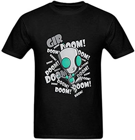 Custom Invader Zim Gir S Doom Song Short Sleeve Men's Adult Cotton T-shirt
