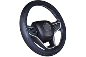 2019 New Microfiber Leather Car Extra Large 17 18 19 Inches Steering Wheel Cover for Big Trucks (18'', Black)