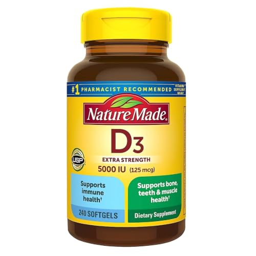 Nature Made Vitamin D3 5000 IU Softgels