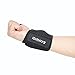 SanQiQi 1 Pair Wrist Wraps 20'' with Thumb Loops, a Bonus-1 Pair Knee Straps, for Powerlifting, Bodybuilding, Cross Training, Weightlifting, Yoga, Support for Men & Women (Black)